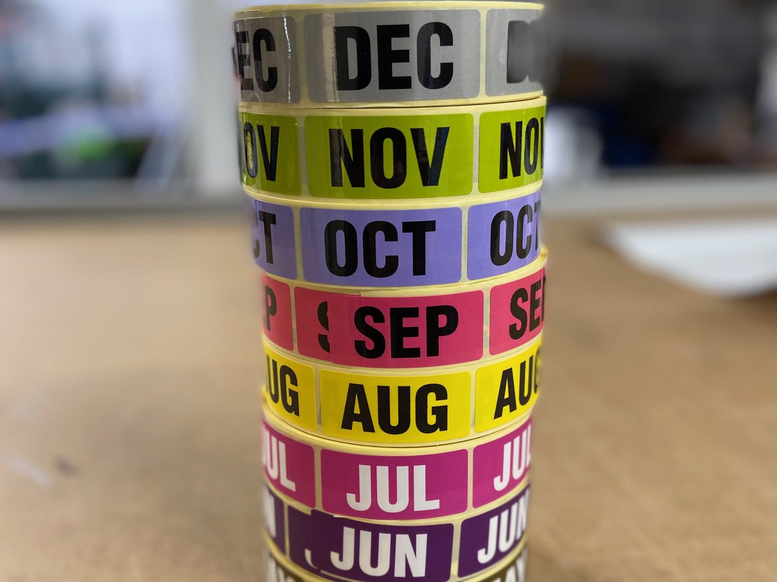 Labels on Rolls Rolls of Labels