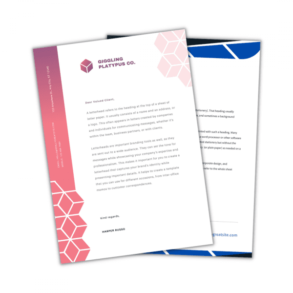 A4 Letterheads